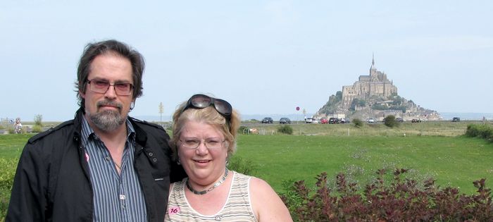 Mike and El at Mont St Michel